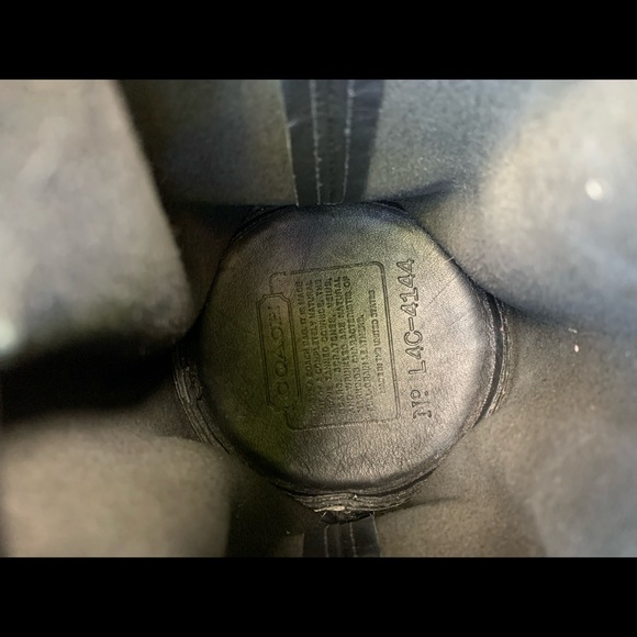 RARE vintage COACH 4144 Littleton mini black leather drawstring shoulder bag - Picture 10 of 15